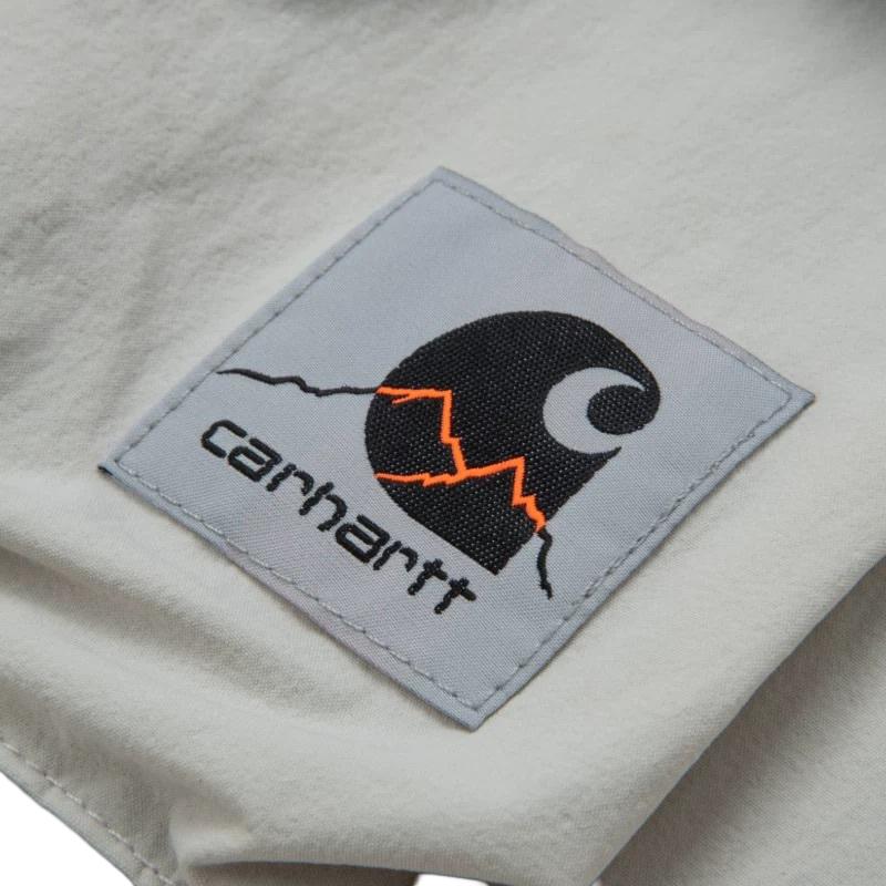 Carhartt WIP Мужская куртка с капюшоном, свободного кроя, с длинным рукавом, регулируемыми манжетами и множеством карманов, цвет галька, I027505-09C-S