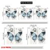 2pc,2D plane printing Light Filtering Curtains Blue Butterfly Bliss Durable Polyester (without rod) Holiday for Bedroom Office