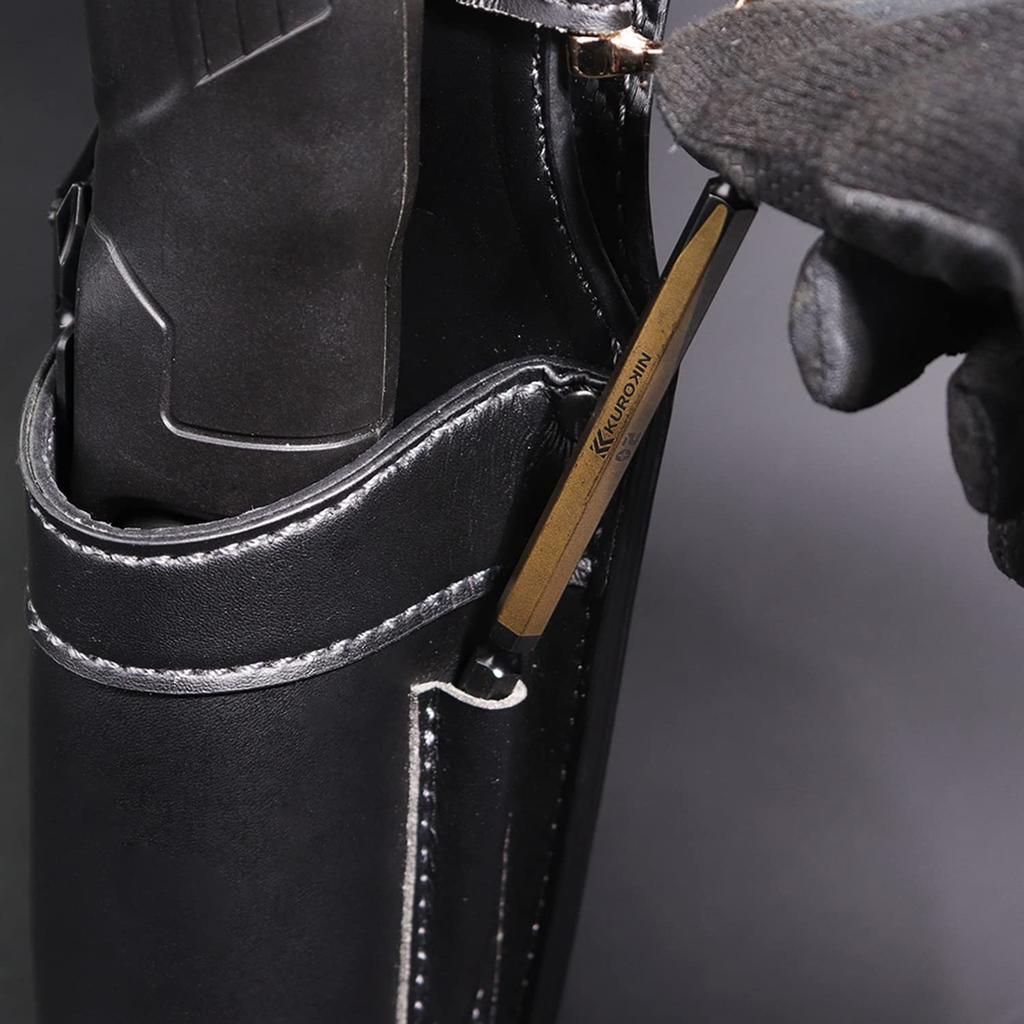 Fujiya Pen Type Electric Screwdriver Holder Black Gold LIGHT PU LEATHER SERIES AH-21BG