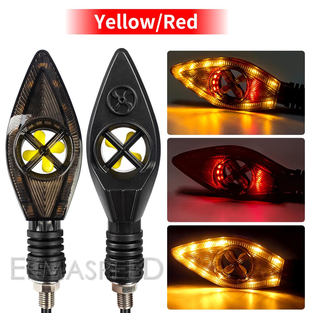 1 пара последовательных янтарных мотоциклетных светодиодных указателей поворота, индикаторы DRL, стоп-сигнал для мотоцикла, электронного велосипеда, скутера