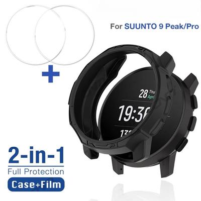 Чехол 2-в-1 + защитная пленка для экрана для смарт-часов Suunto 9 Peak / 9 Peak Pro, защитный чехол из закаленного стекла, аксессуары