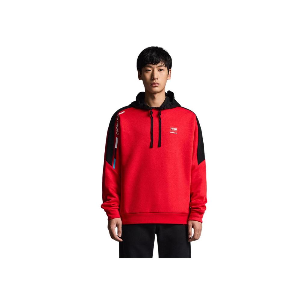 Anta Толстовка с длинным рукавом Training Series Wide Striped Logo, мужская толстовка, красная 952237715-2