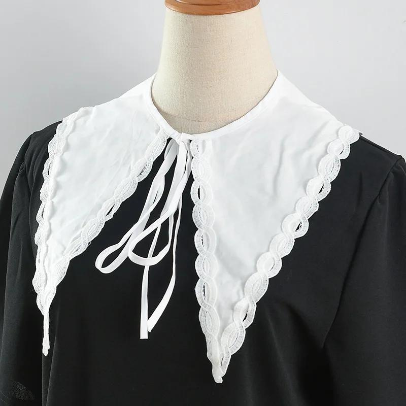 Woman Big Lapel Shirt Detachable Collar for Women Neck Wear Fake Collar Small Shawl Sweater Shoulder Wraps False Collar