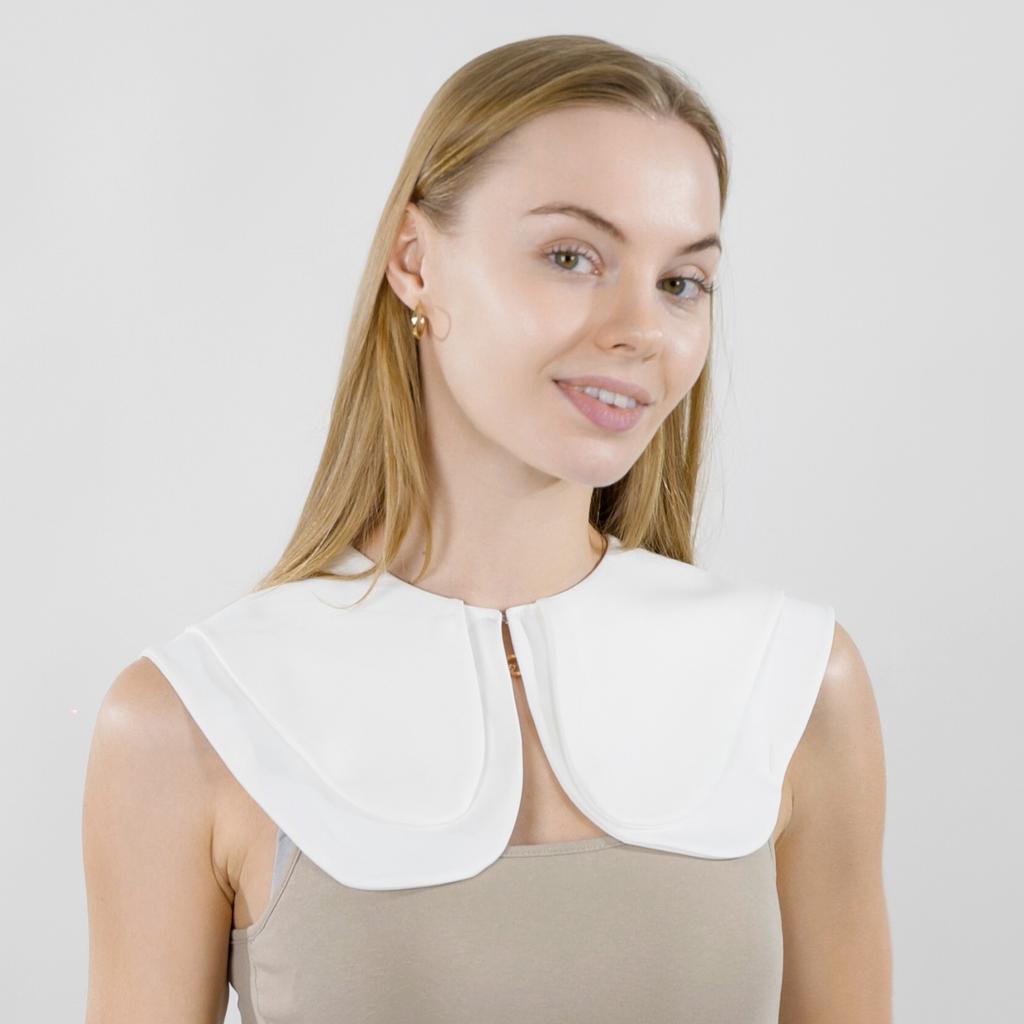 Solid Color Fake Collar Shawl Removable Half Shirt Collar Decoration Blouse Detachable False Lapel Blouse Tops Small Cape