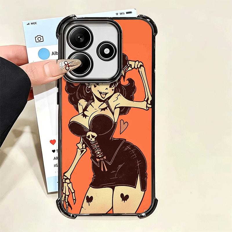 Мягкий чехол для телефона с рисунком девочки в костюме на Хэллоуин для Xiaomi Poco X7 X8 Pro Max X6 X5 X3 F8 Ultra F7 M8 M7 M5S Redmi 15C 15A 15 14C 13C 12