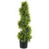 Artificial cypress 90cm artificial plant in spiral shape, plastic artificial plants in pot, modern decoration