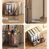 Multi-Layer Metal Desktop Organizer: File Rack, Bookshelf, and Bookends for Office Supplies.