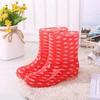 Print Rain Boots Women Waterproof Work Shoes for Girls Non Slip Anti Skip PVC Water Shoes Rainboots Mid-Calf Botas