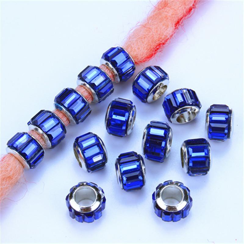 5pcs/bag Silver Metal Hair Rings Braid Dreadlocks Bead Hair Cuffs Dread Tube Charm Dreadlock for DIY Hair Accessaries