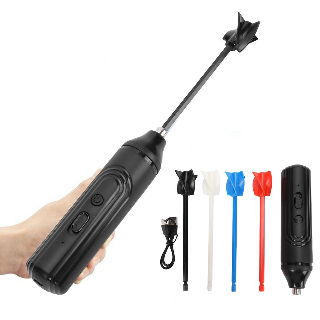 Ручной миксер для смолы с 4 лопастями ПВХ Перезаряжаемый Бесщеточный Электрический Перемешиватель для смолы для смешивания силиконовой краски   Поделки