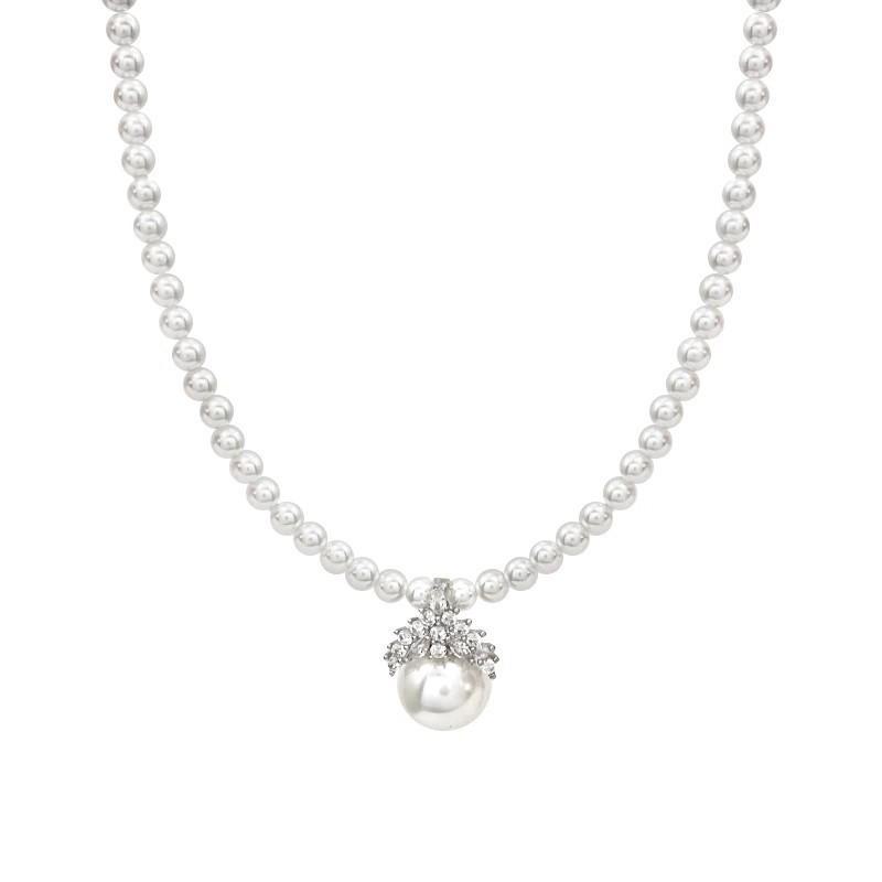 «Модное элитное жемчужное ожерелье: Универсальная цепочка на ключицу из титановой стали для женщин