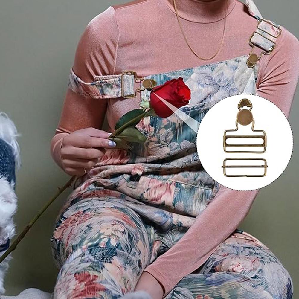 5 комплектов пряжек для комбинезонов, металлические сменные пряжки для подтяжек с регулируемой скользящей пряжкой для джинсовых подтяжек, брюк, DIY швейные принадлежности