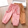 Укороченные брюки для девочек Летняя одежда Детские тонкие повседневные брюки Летняя верхняя одежда для малышей Брюки