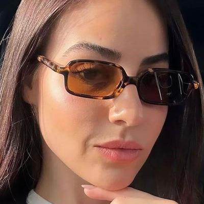 Сексуальные Женские Маленькие Прямоугольные Солнцезащитные Очки Модные Женские Винтажные Дизайнерские Очки Мужские Очки Женские Очки для Глаз UV400 Gafas De Sol