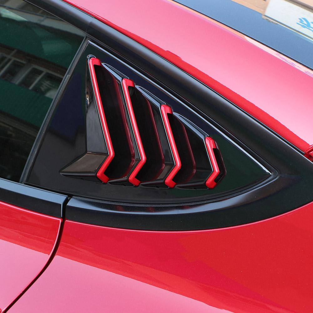 2Pcs ABS Car Rear Window Shutters Blinds Window Shade Trim Sticker for Tesla Model 3 Model3 2016 - 2025 Styling Accessories