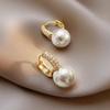 Серебряные серьги с жемчугом S925 с инкрустацией цирконием — модные, элегантные и универсальные