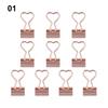 10pcs High Quality Cat Heart Cactus Stationery Book Paper Clip Office Supplies Metal Binder Clips