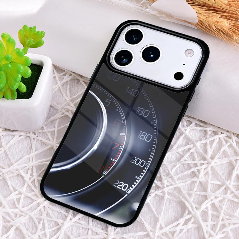 Car Speedometer Phone Case for iPhone 17 Air 16 15 11 12 14 13 Pro Max Shockproof Cover