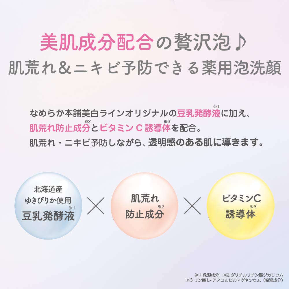 Nameraka Honpo Medicated Foaming Facial 200ml Cleanser, (x 1)