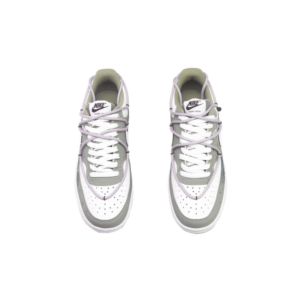 Nike Court Vision Empty Mountain New Rain Breathable Low top Skateboard Shoes Men's Olive Green IM0459-104(Team420-)