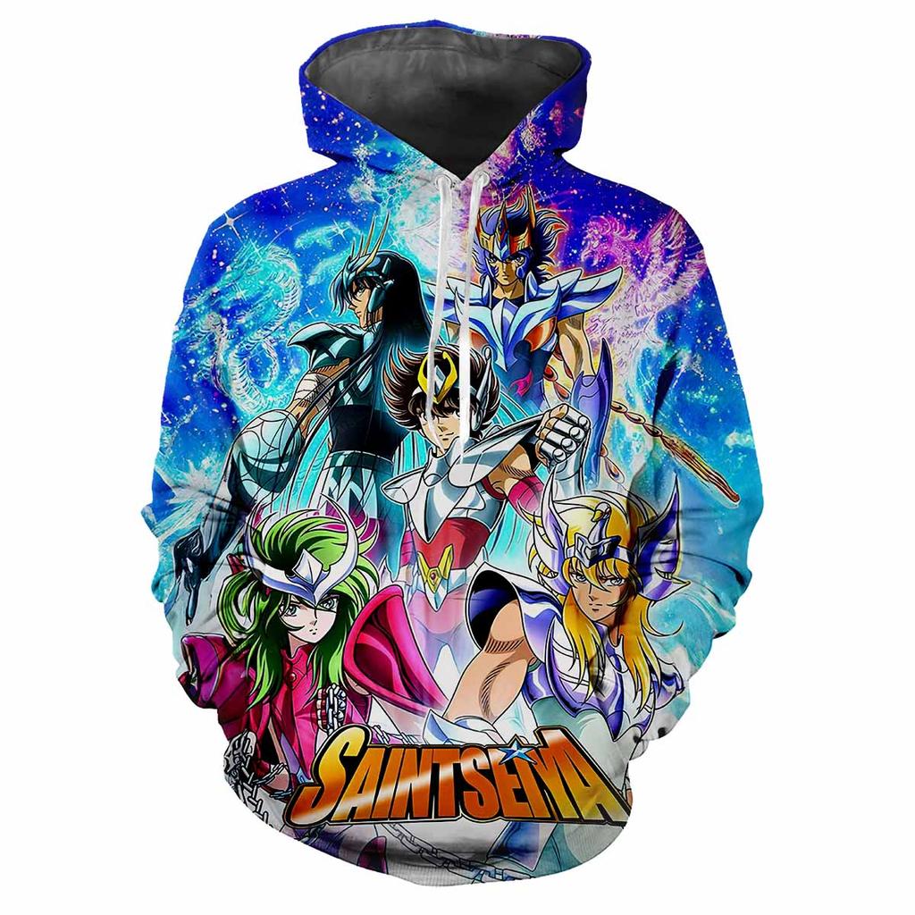 Saint Seiya Classic 3D Harajuku Printed Cartoon Anime Cool Fashion Avantgarde Men Women Soft And Comfortable Trendy Hoodie Top