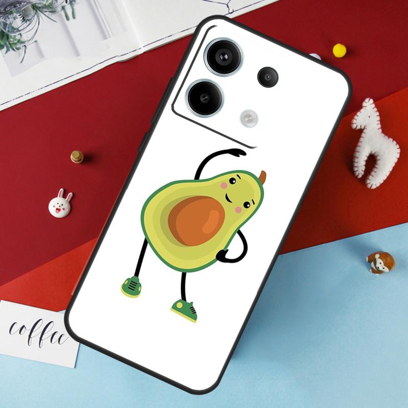 Чехол с забавным узором «Авокадо Йога» для Xiaomi Redmi Note 13 12 11 8 9 10 Pro Note 12S 11S 10S Redmi 12 10C 12C 13C