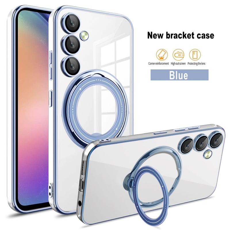 Прозрачное кольцо с мягким покрытием для чехла для телефона Magsafe для Samsung Galaxy S23 S22 Ultra Plus S20 FE A04S A14 A24 A34 A54 A13 A32 A52 A12 4G 5G, силиконовый чехол