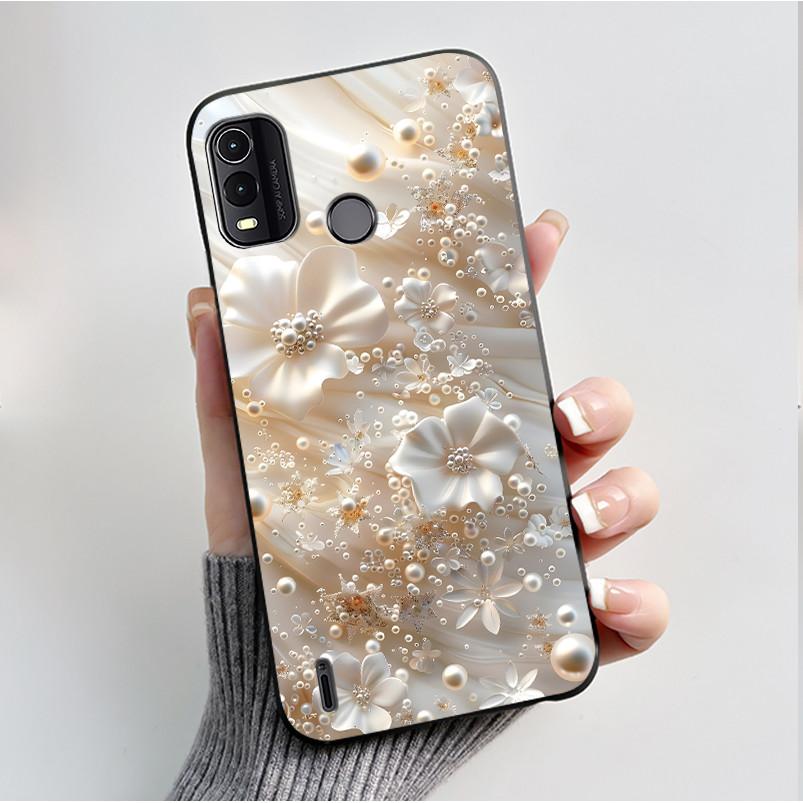 Для Nokia G11+ G11 G21 Чехол Пара Мода Бабочки Цветы Черный Мягкий Силикон ТПУ Чехол для Телефона Для Nokia G11 Plus Задняя Крышка