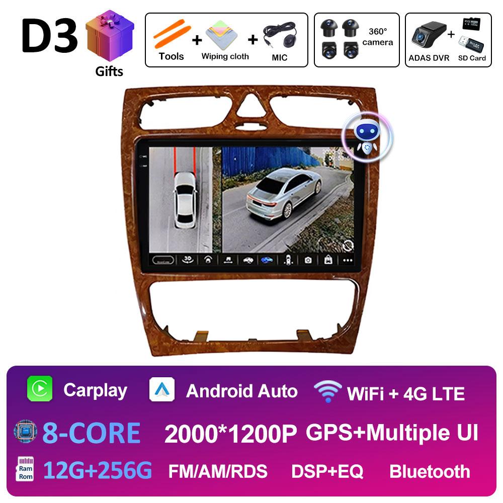 For Mercedes Benz C Class W203 C200 C320 C350 CLK W209 2002 - 2005 DSP Stereo Wireless Carplay Car Video Player WIFI Head Unit