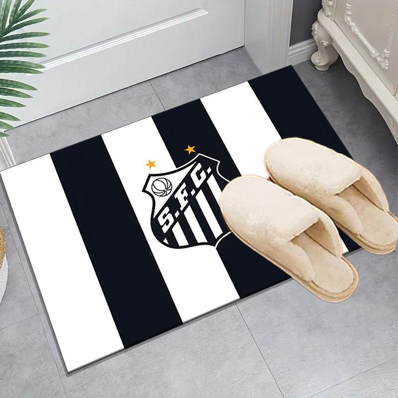 1PC Santos Futebol Emblem Rug Game Carpet, Floor Mat for Bedroom Living Room Entryway Rug, Home Decor Idea Gift for Christmas birthday