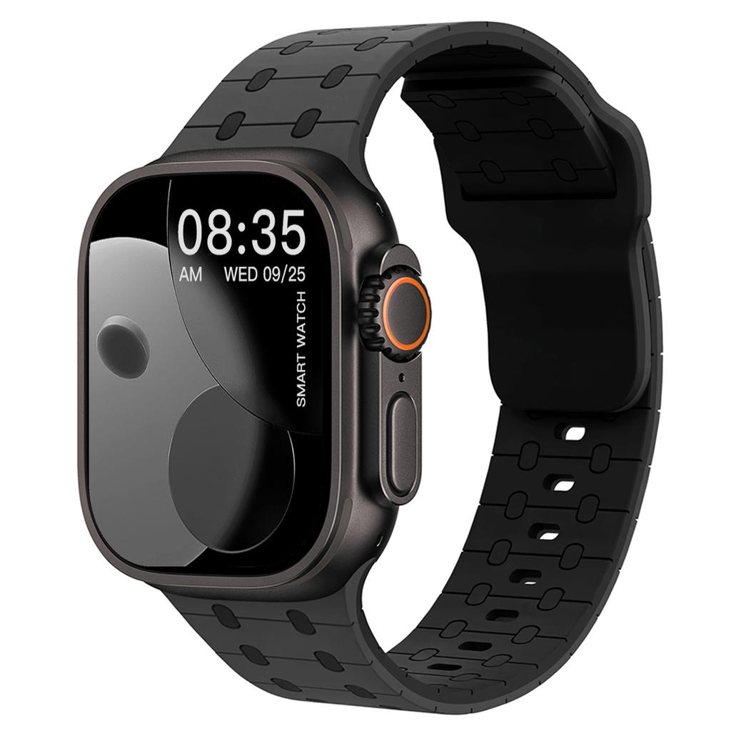 Силиконовый ремешок Для Apple watch Ремешок 45мм 41мм 44мм 49мм 40мм 38 42мм 46мм браслет correa iwatch Серия 10 9 8 7 6 5 3 SE Ultra