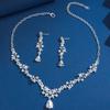 Elegant Necklace Earring Set Sparkling Crystal Bridal Necklace Wedding Jewelry  Bridal Wear