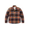 Plaid Print Fleece Lined Long Sleeve Shirt Men Shirts Rust A697S-CZ0