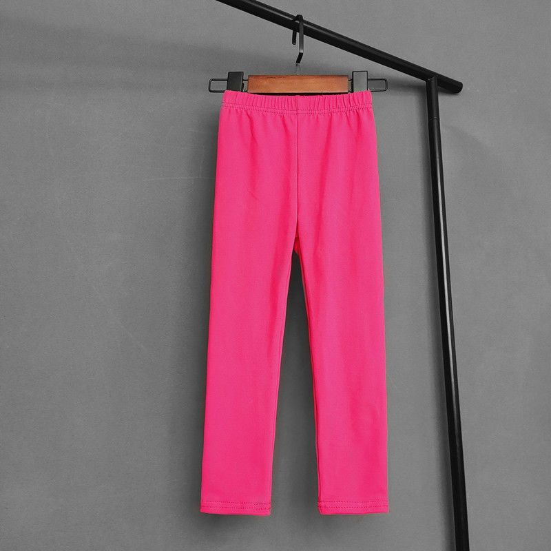 Girls' Solid Color Modal Leggings for Spring and Summer Versatile Casual Pants