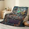 1PC Onepunch Man Patterned Flannel Blanket Suitable For All Seasons For Home Decor Warmth And Comfort Gifts Holiday Present