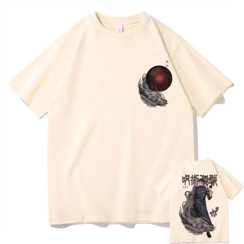 Японское аниме дзюдзюцу кайсен гето сугуру футболка с двусторонним принтом унисекс Unisexga повседневная футболка большого размера унисекс хип-хоп футболки с героями мультфильмов