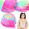 5cm*1.5m Ribbon Tapes Fabric Supplies Clothing Shoes Hats Decorative Fur Stripe Artificial Rainbow Color DIY Accessories