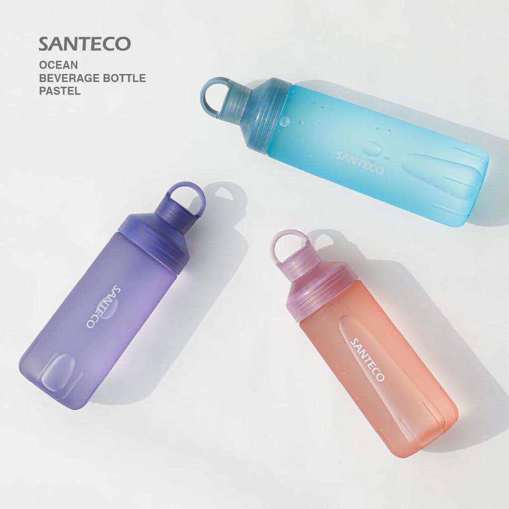 CB Japan Ocean Beverage Bottle, Direct Drinking, Rubberized [Blue-Green], 710ml, Cold Water Only, Pastel, SANTECO