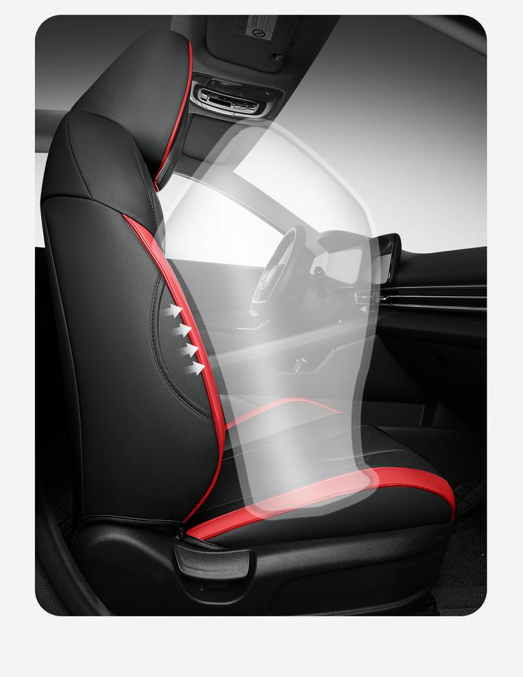 Beijing Elantra Full Leather Car Seat Cushion - All-Season, Five-Seat Model