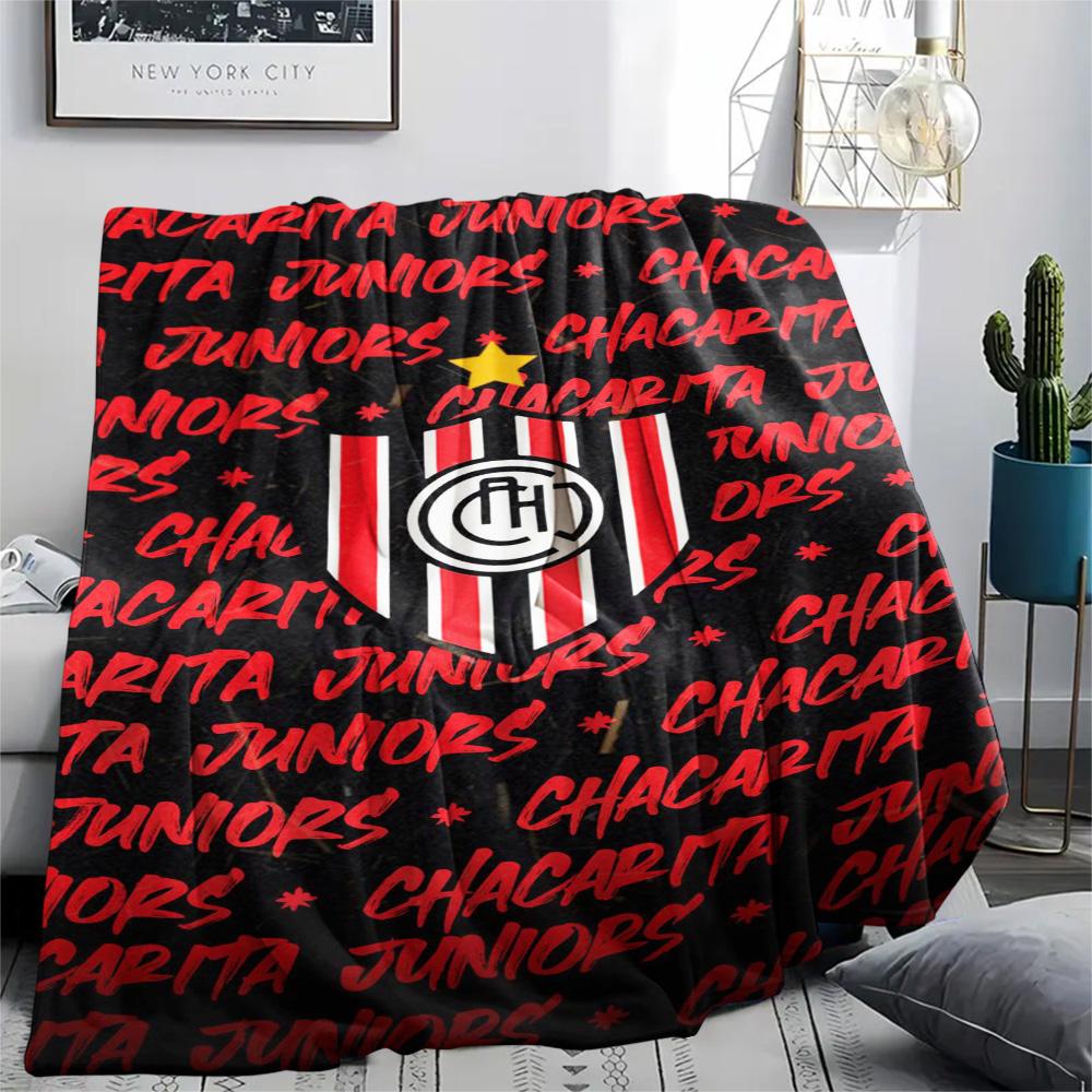 1Pc Chacarita Juniors Print Flannel Blanket High Quality Warm Comfortable Cover for All Seasons Perfect for Gifts Home Decor