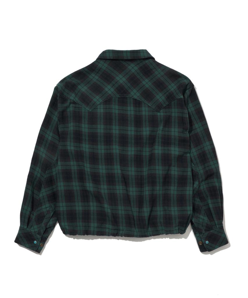 Рубашка на молнии в клетку из стираного хлопка Penfield Зеленая_Fs1Wj06U