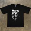 Футболка Европейский и Американский Модный Бренд MISFITS Адаптированная Группа Хардкор Рок Тяжелый Хлопок Футболка с Коротким Рукавом