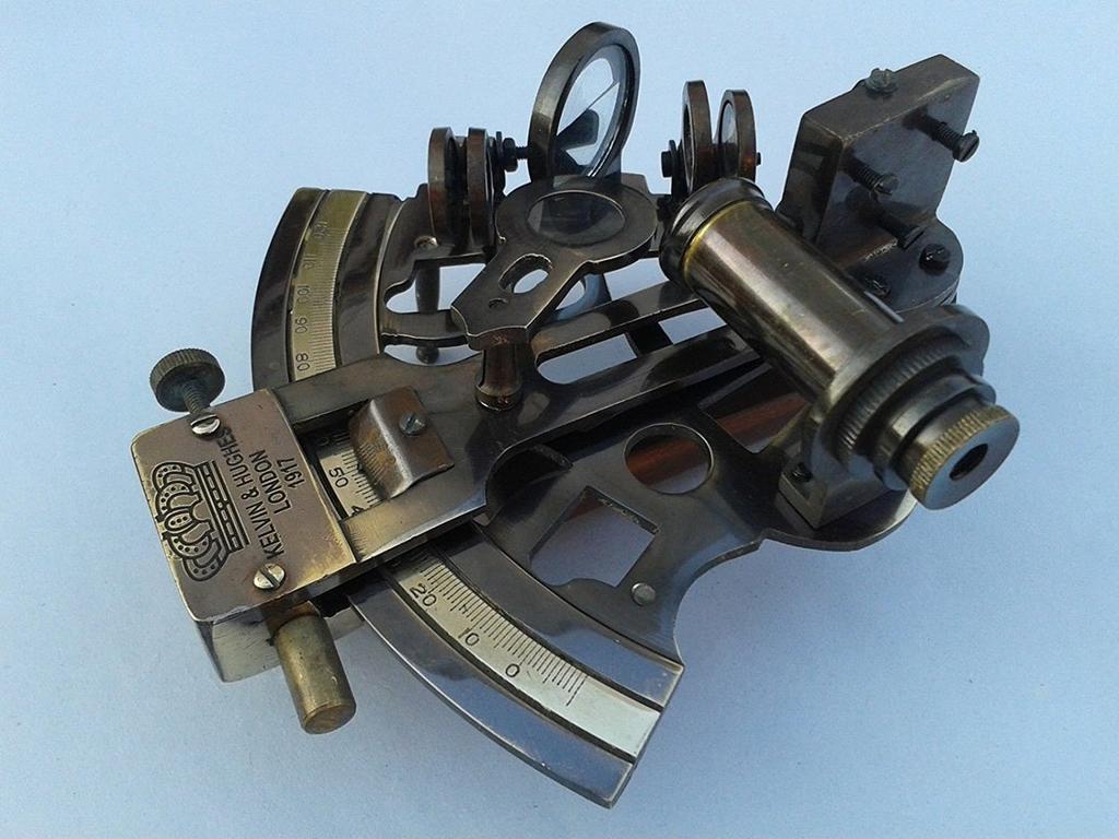 Antique Solid Brass Astrolabe Marine Sextant | Vintage Working Navy Sextant | Sea Navigational Astrolabe Ship Instrument | Best Gift