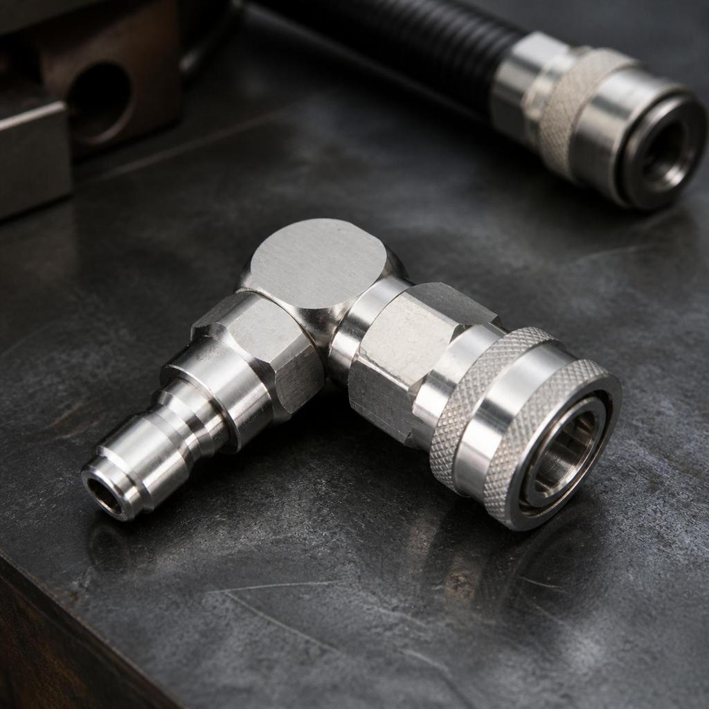 Anti-Tangle Rotating Elbow Fitting Universal for Maintenance Work, Workshop