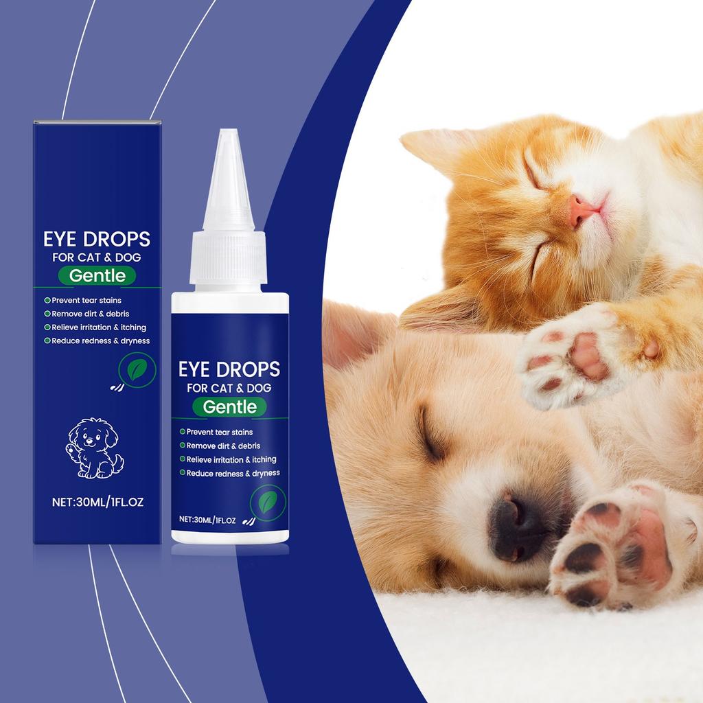 Капли для глаз питомцев, и капли для очистки слезных пятен у собак, уменьшают закупорку секреции и дискомфорт, 30 мл