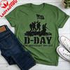 Dday 82nd Anniversary 19442026 Tshirt Military Commemorative Tee Soldier Silhouette American Flag Print Patriotic Casual Tee