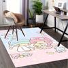Коврик для офиса Little Twin Stars, Милый фэнтезийный противоскользящий коврик, Машинная стирка для гостиной, спальни, офиса, Различные размеры, Коврик для спальни, Декоративный М