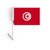 Drapeau Adhésif - Tunisie - 14 X 21 Cm - Polyester Résistant - Léger - Recto/verso