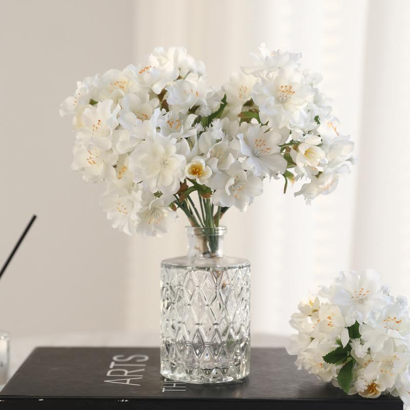 Cherry Blossom Branch Bouquet Short Branch Spring Peach Flower Artificial Flower Home Decoration Small Bouquet