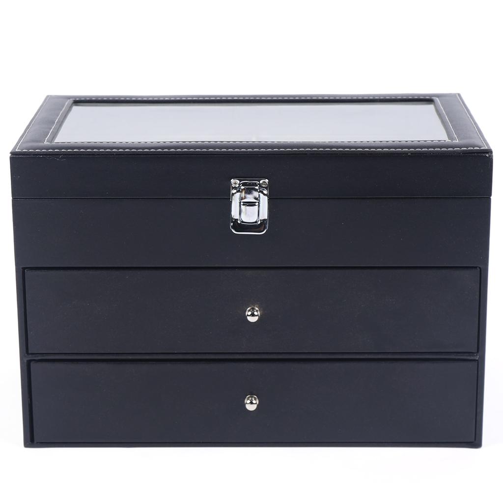 /24 Сетка Держатель для хранения ювелирных изделий Кожаный футляр для часов и очков Держатель для хранения солнцезащитных очков